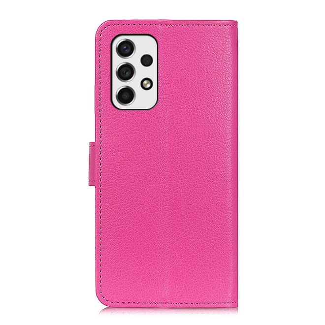 Samsung Galaxy A53 5G Handy Hülle - Litchi Leder Bookcover Series - rosa