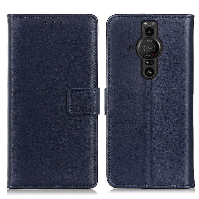 Sony Xperia Pro-I Handy Hülle - Classic II Leder Bookcover Series - blau