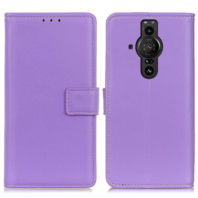 Sony Xperia Pro-I Handy Hülle - Classic II Leder Bookcover Series - purpur