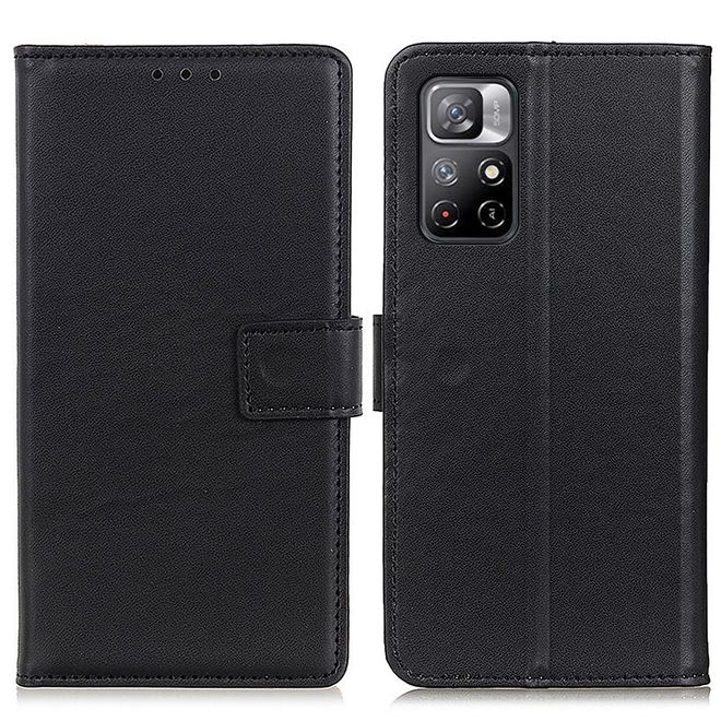 Xiaomi Poco M4 Pro 5G Handy Hülle - Classic II Leder Bookcover Series - schwarz