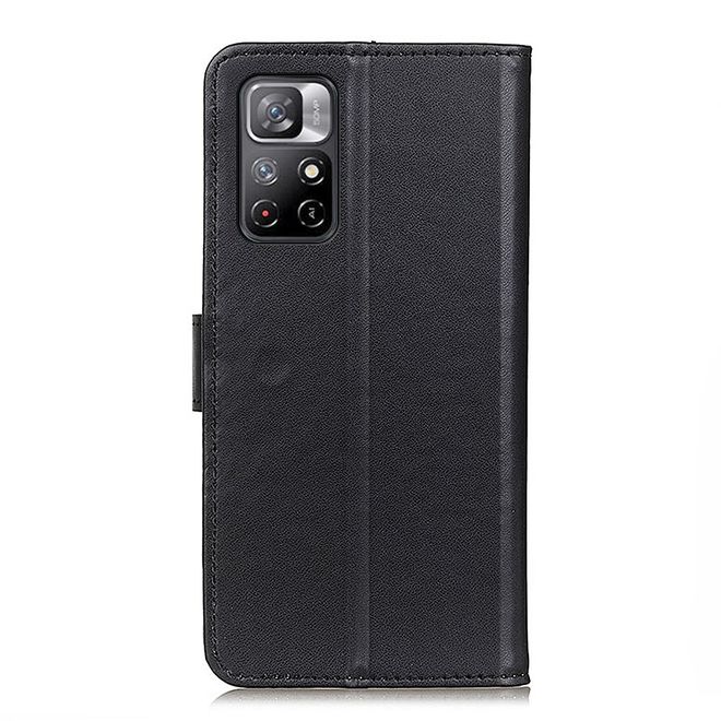 Xiaomi Poco M4 Pro 5G Handy Hülle - Classic II Leder Bookcover Series - schwarz