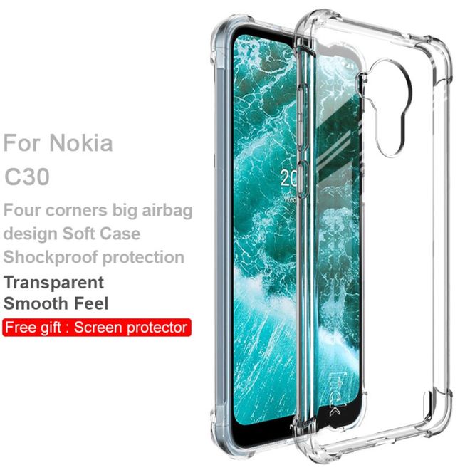 Imak - Nokia C30 Handyhülle - Case aus TPU Plastik - inklusive Schutzfolie - transparent