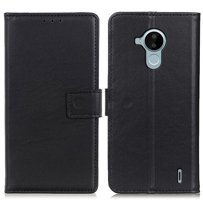 Nokia C30 Handy Hülle - Classic II Leder Bookcover Series - schwarz