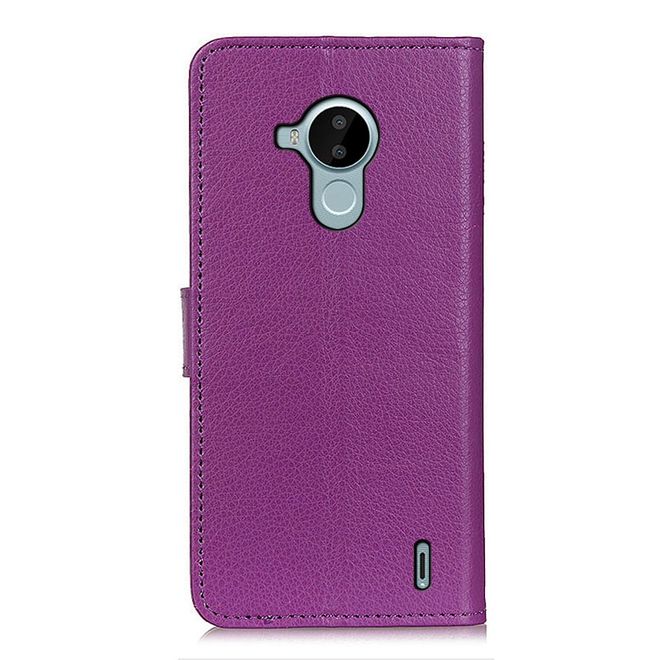 Nokia C30 Handy Hülle - Litchi Leder Bookcover Series - purpur
