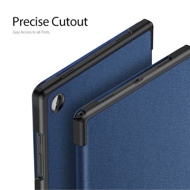 Dux Ducis - Samsung Galaxy Tab A8 (2021) Hülle - Leder Smart Flip Case - Domo Series - blau