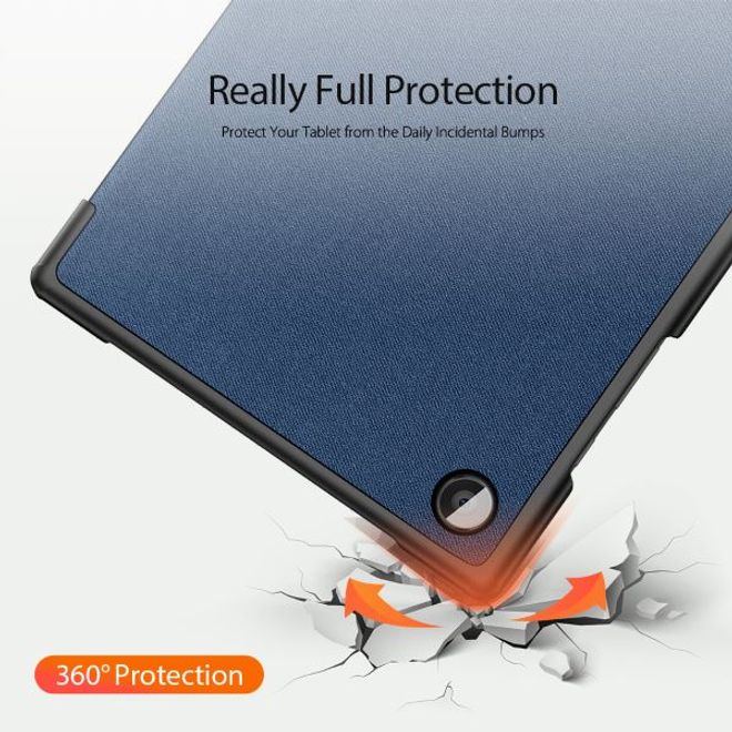 Dux Ducis - Samsung Galaxy Tab A8 (2021) Hülle - Leder Smart Flip Case - Domo Series - blau