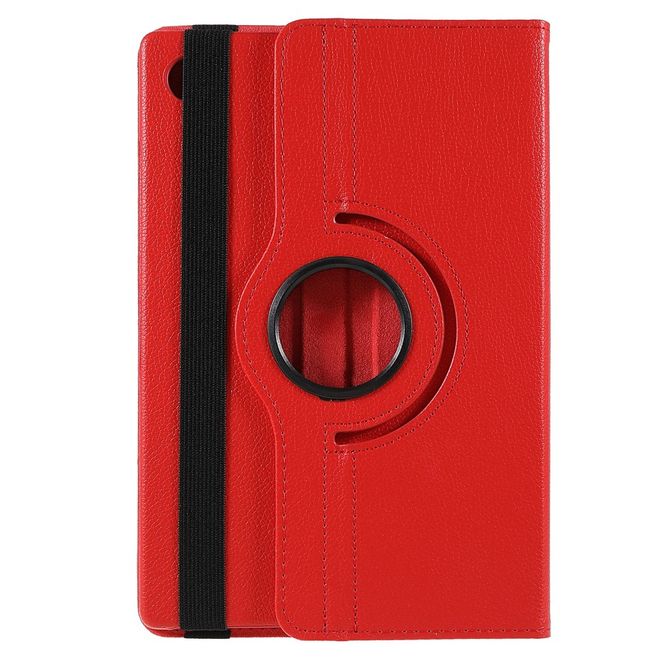 Samsung Galaxy Tab A8 (2021) Hülle - 360° rotierbares Case aus Leder - rot