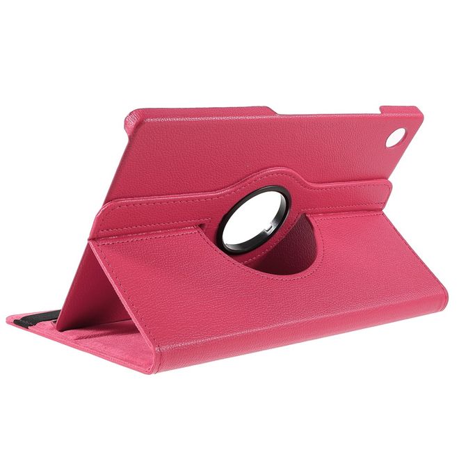 Samsung Galaxy Tab A8 (2021) Hülle - 360° rotierbares Case aus Leder - rosa