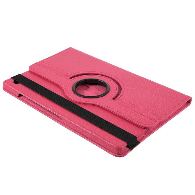 Samsung Galaxy Tab A8 (2021) Hülle - 360° rotierbares Case aus Leder - rosa