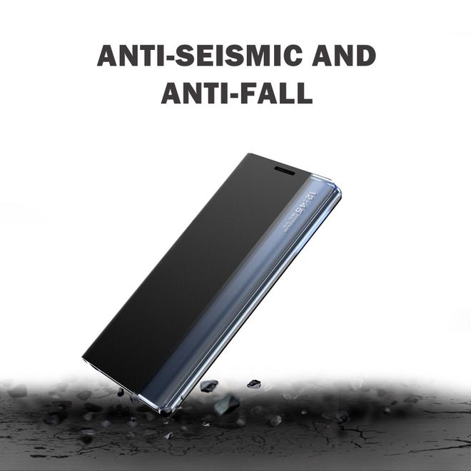 Samsung Galaxy S22 Hülle - Kunstleder Bookcover mit Sichtfenster - schwarz