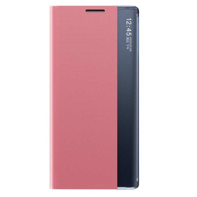 Samsung Galaxy S22+ Hülle - Kunstleder Bookcover mit Sichtfenster - pink