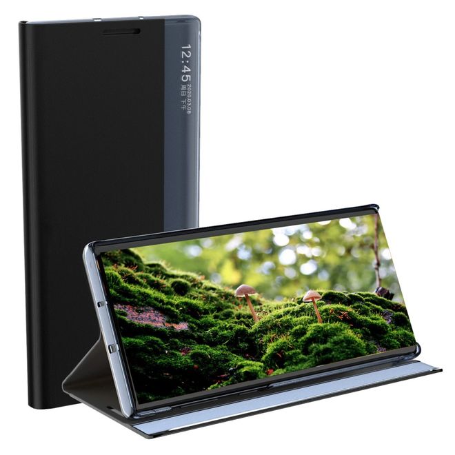 Samsung Galaxy S22+ Hülle - Kunstleder Bookcover mit Sichtfenster - pink