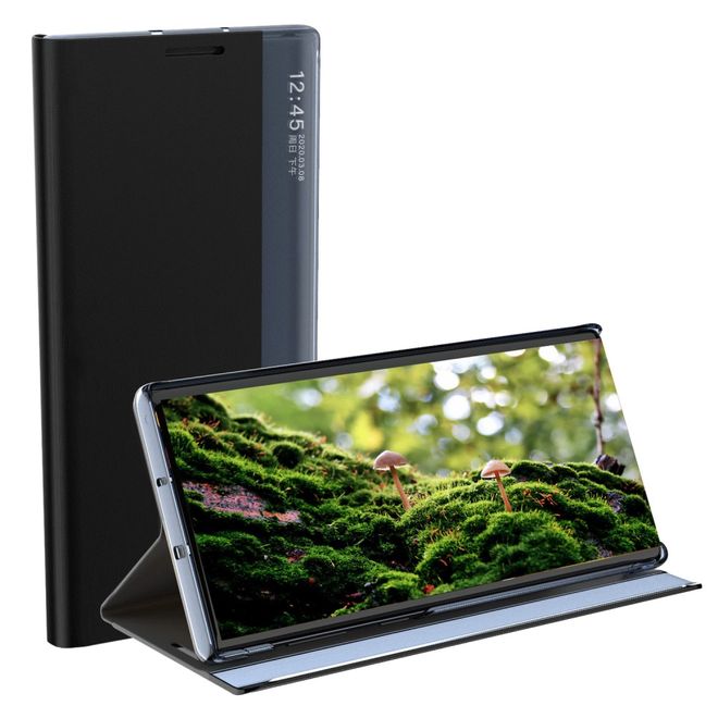 Samsung Galaxy S22+ Hülle - Kunstleder Bookcover mit Sichtfenster - rot