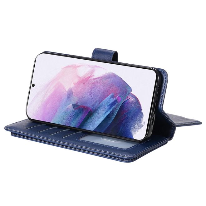 Samsung Galaxy S22+ Hülle - Kunstleder Portemonnaie mit Standfunktion - dunkelblau