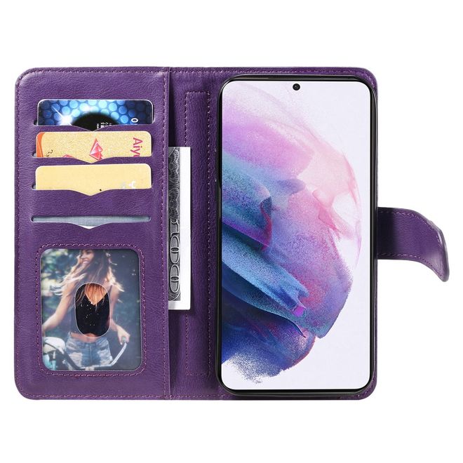 Samsung Galaxy S22+ Hülle - Kunstleder Portemonnaie mit Standfunktion - purpur