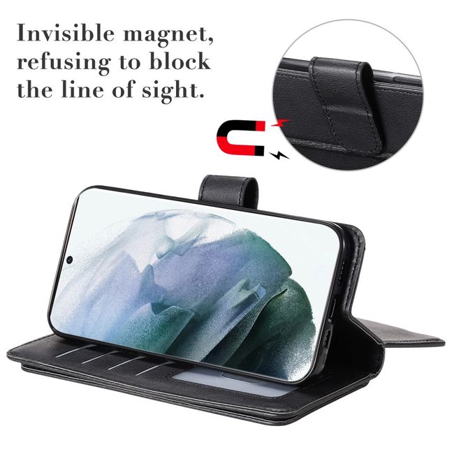 Samsung Galaxy S22 Ultra Hülle - Kunstleder Portemonnaie mit Standfunktion - purpur