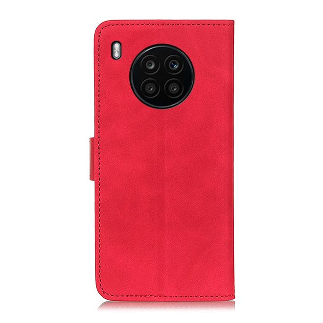 Honor 50 Lite / Huawei Nova 8i Handy Hülle - Classic IV Leder Bookcover Series - rot
