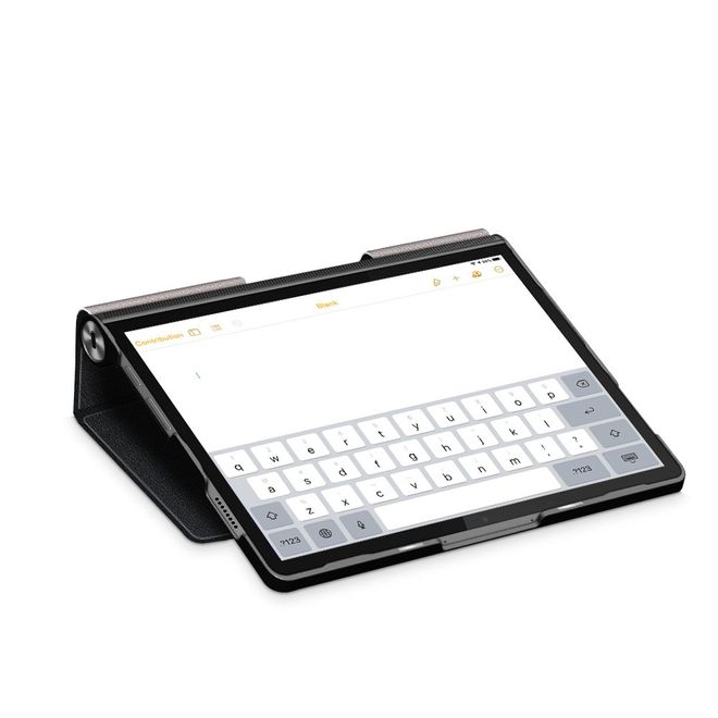 Lenovo Yoga Tab 11 Hülle - Kunstleder Bookcover mit Kickstand - schwarz