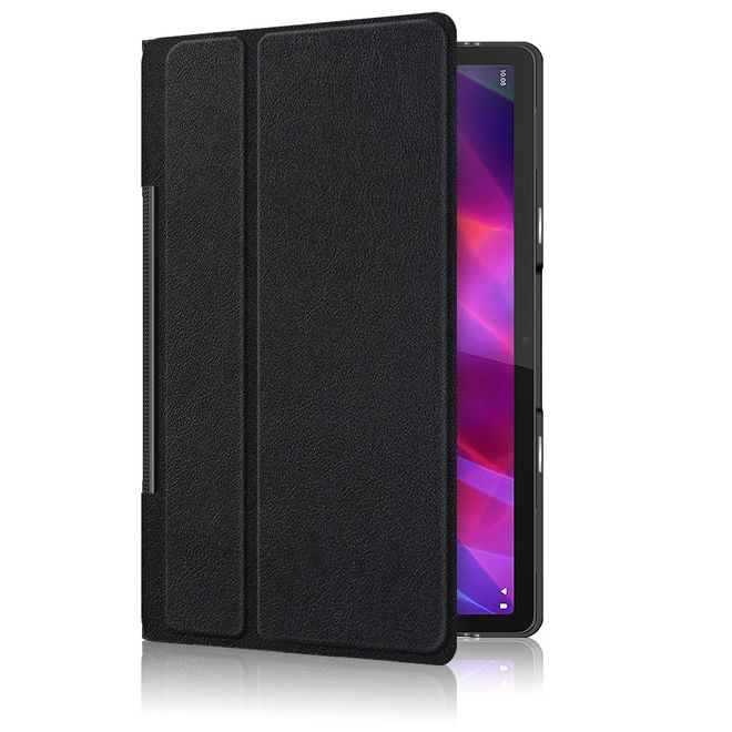 Lenovo Yoga Tab 11 Hülle - Kunstleder Bookcover mit Kickstand - schwarz