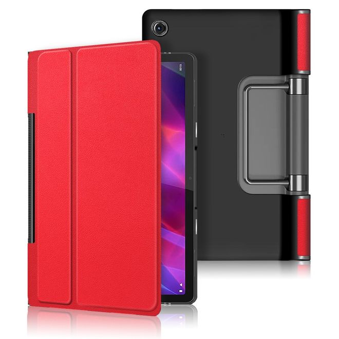 Lenovo Yoga Tab 11 Case - Faux Leather Book Cover with Kickstand - Red
