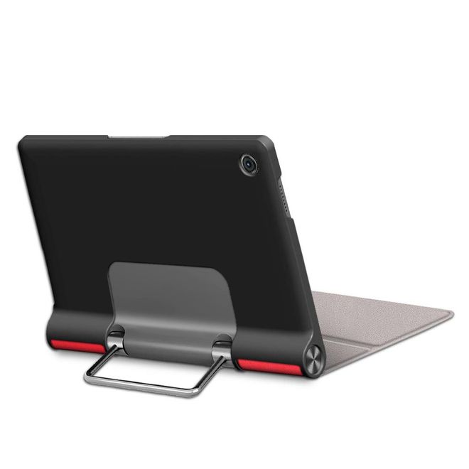 Lenovo Yoga Tab 11 Case - Faux Leather Book Cover with Kickstand - Red