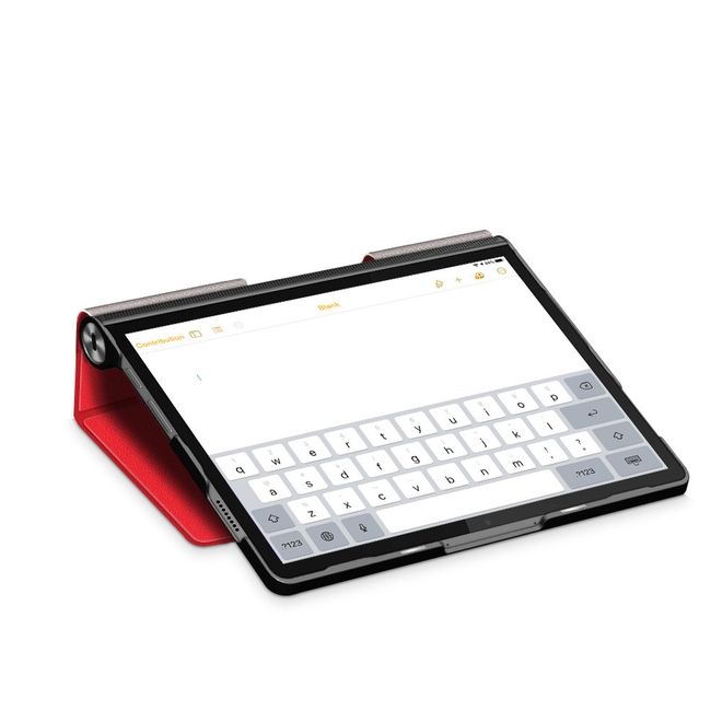 Lenovo Yoga Tab 11 Case - Faux Leather Book Cover with Kickstand - Red