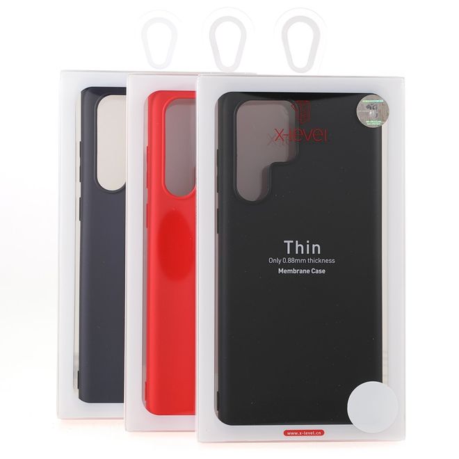 X-Level - Samsung Galaxy S22 Ultra Hülle - Silikon Softcase - Premium Series - rot