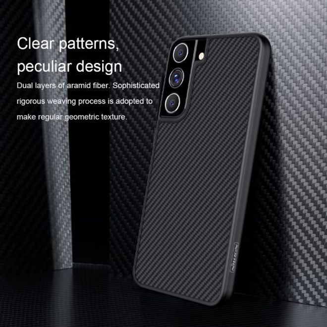 Nillkin - Samsung Galaxy S22+ Handy Case - Hülle aus Plastik/Carbon - Synthetic Fiber Series - schwarz