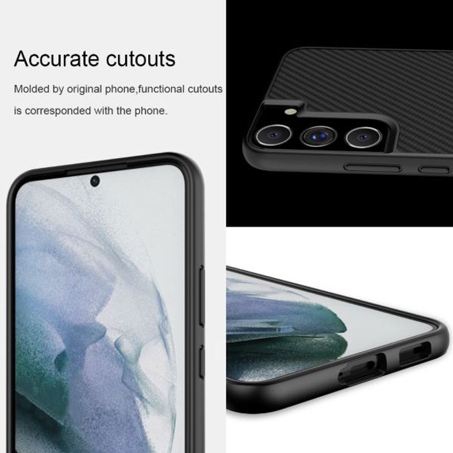 Nillkin - Samsung Galaxy S22+ Handy Case - Hülle aus Plastik/Carbon - Synthetic Fiber Series - schwarz