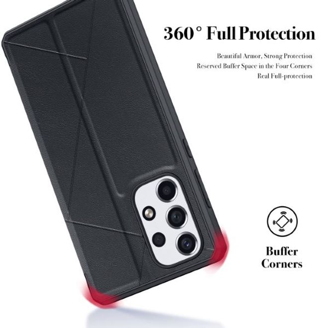 Dux Ducis - Samsung Galaxy A73 5G Hülle - Robustes Handy Bookcover - Skin X Series - schwarz