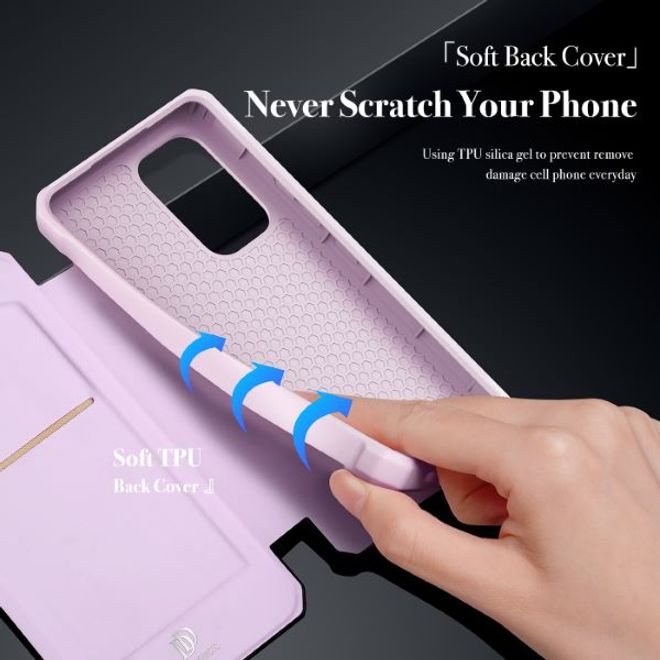 Dux Ducis - Samsung Galaxy A73 5G Hülle - Robustes Handy Bookcover - Skin X Series - pink