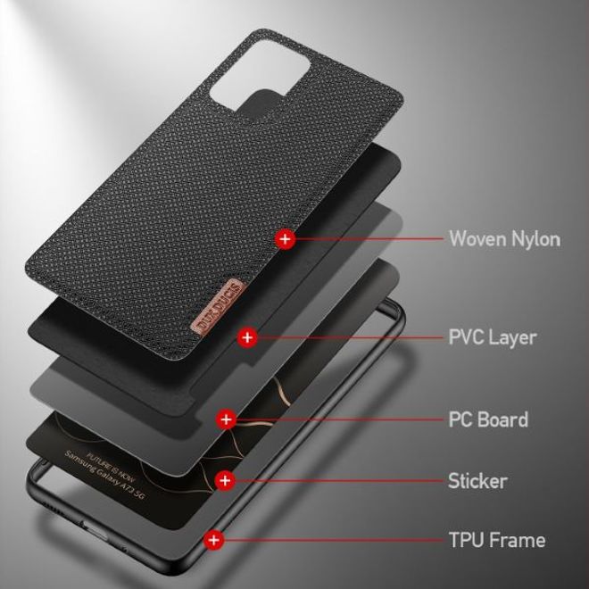 Dux Ducis - Samsung Galaxy A73 5G Hülle - Schickes Hardcase - Fino Series - schwarz