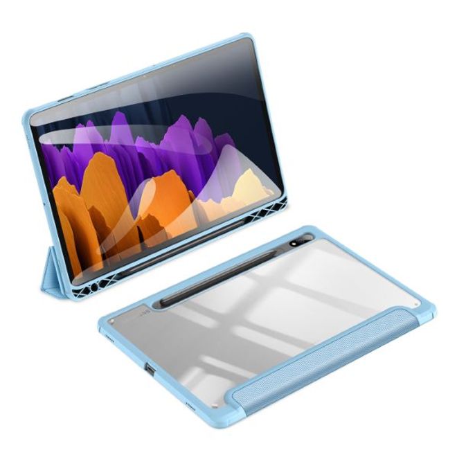 Dux Ducis - Samsung Galaxy Tab S8 / Galaxy Tab S7 Hülle - Leder Bookcover - Toby Series - blau
