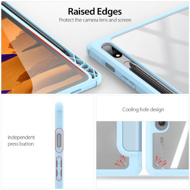 Dux Ducis - Samsung Galaxy Tab S8 / Galaxy Tab S7 Hülle - Leder Bookcover - Toby Series - blau