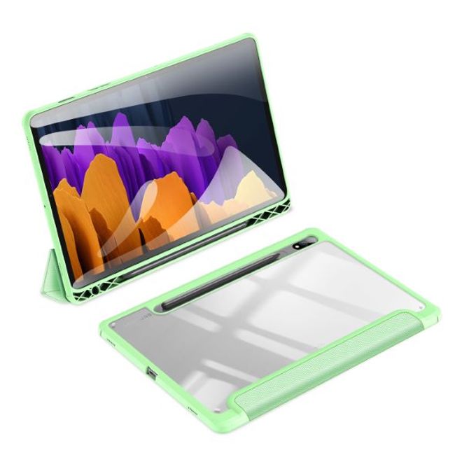 Dux Ducis - Samsung Galaxy Tab S8 / Galaxy Tab S7 Hülle - Leder Bookcover - Toby Series - grün