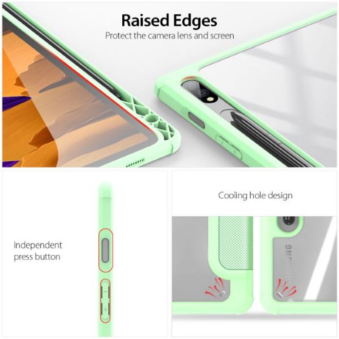 Dux Ducis - Samsung Galaxy Tab S8 / Galaxy Tab S7 Hülle - Leder Bookcover - Toby Series - grün