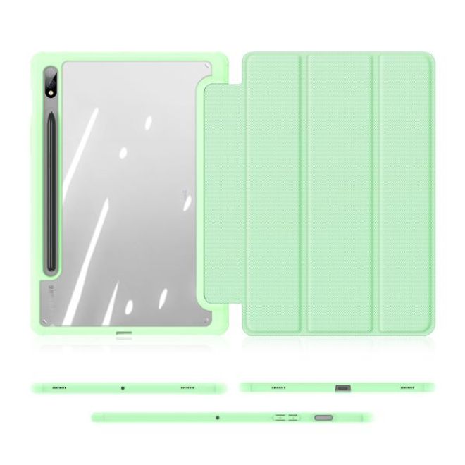Dux Ducis - Samsung Galaxy Tab S8 / Galaxy Tab S7 Hülle - Leder Bookcover - Toby Series - grün