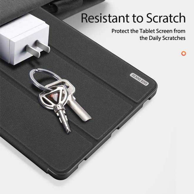 Dux Ducis - Samsung Galaxy Tab S8 / Galaxy Tab S7 Hülle - Leder Smart Flip Case - Domo Series - schwarz