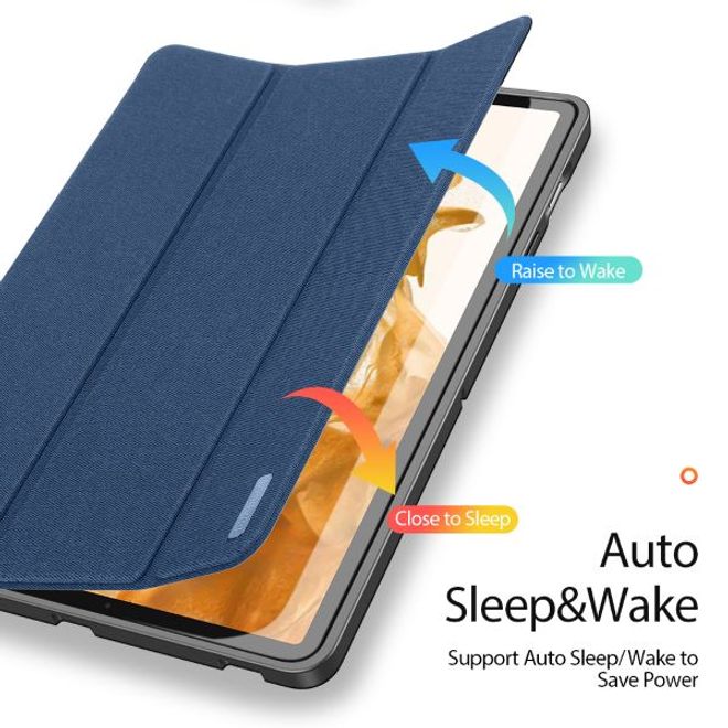 Dux Ducis - Samsung Galaxy Tab S8 / Galaxy Tab S7 Hülle - Leder Smart Flip Case - Domo Series - blau