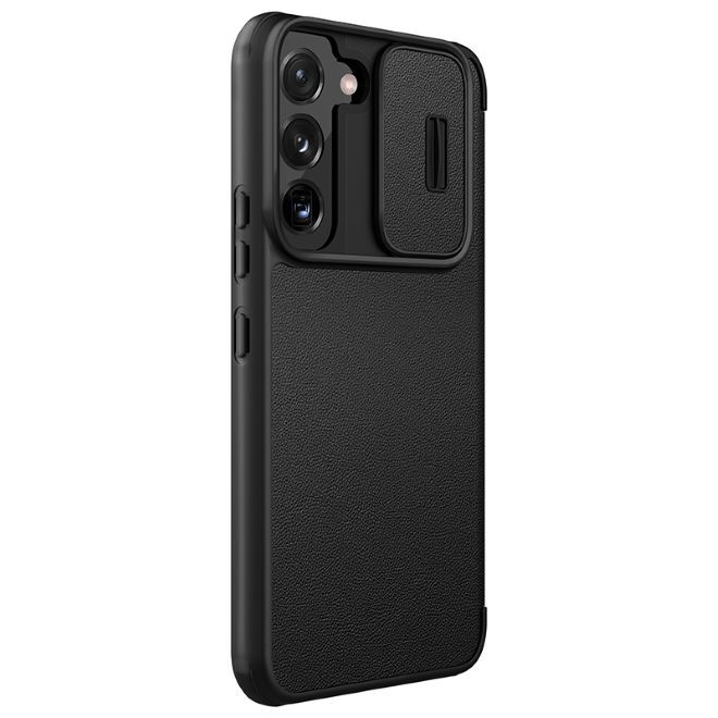 Nillkin - Samsung Galaxy S22+ Hülle - Leder Book Case - Qin Pro Plain Series - schwarz