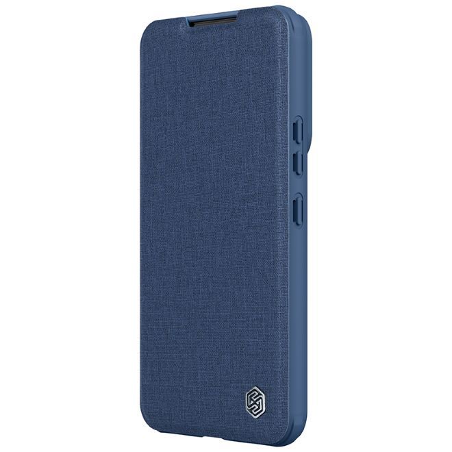 Nillkin - Samsung Galaxy S22+ Hülle - Stoff Book Case - Qin Pro Cloth Series - blau