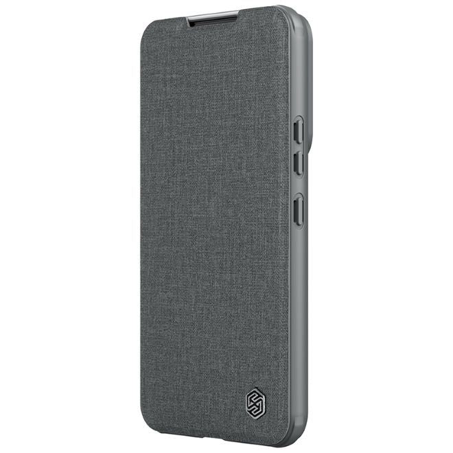 Nillkin - Samsung Galaxy S22+ Hülle - Stoff Book Case - Qin Pro Cloth Series - grau
