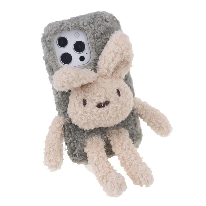 iPhone 13 Pro Hülle - Witziges Stoff Softcase - Hase