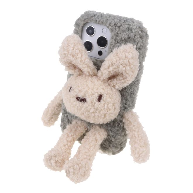 iPhone 13 Pro Hülle - Witziges Stoff Softcase - Hase