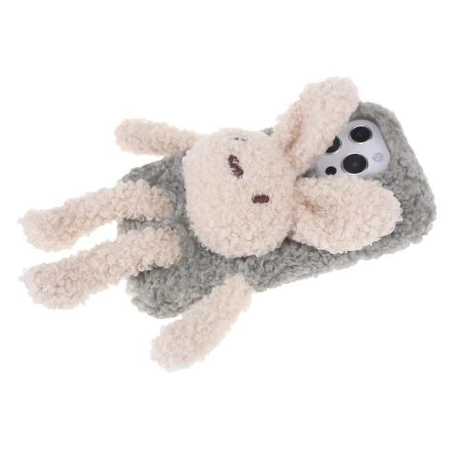 iPhone 13 Pro Hülle - Witziges Stoff Softcase - Hase