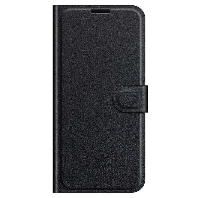 ZTE Blade V30 Vita / Blade V2020 5G Handy Hülle - Litchi Leder Bookcover Series - schwarz