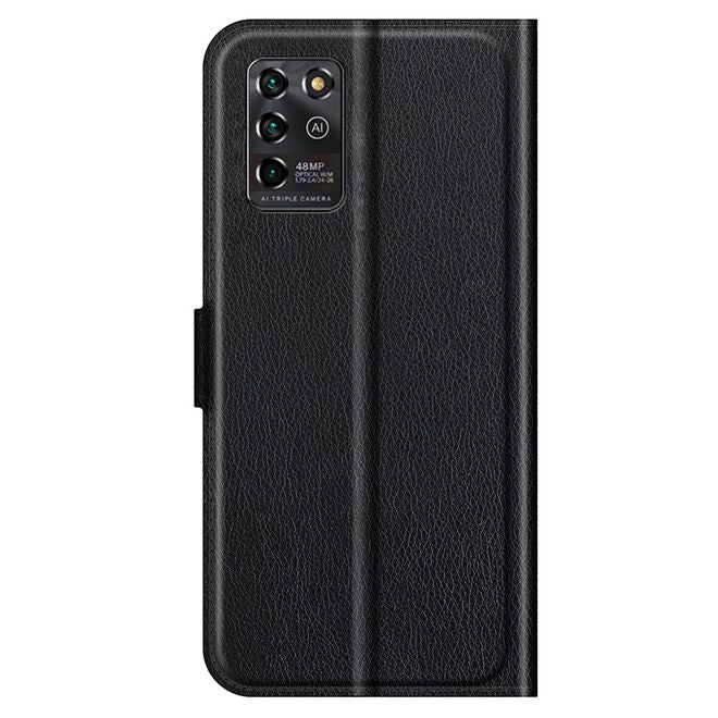 ZTE Blade V30 Vita / Blade V2020 5G Handy Hülle - Litchi Leder Bookcover Series - schwarz