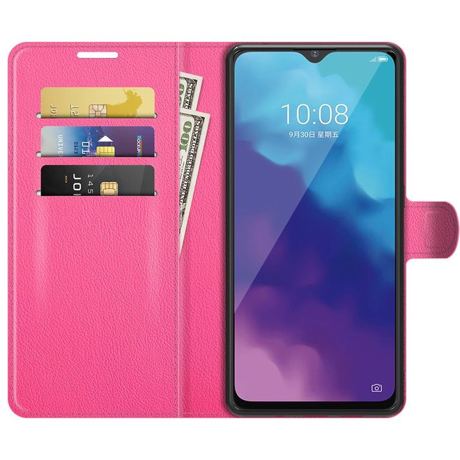 ZTE Blade V30 Vita / Blade V2020 5G Handy Hülle - Litchi Leder Bookcover Series - rosa