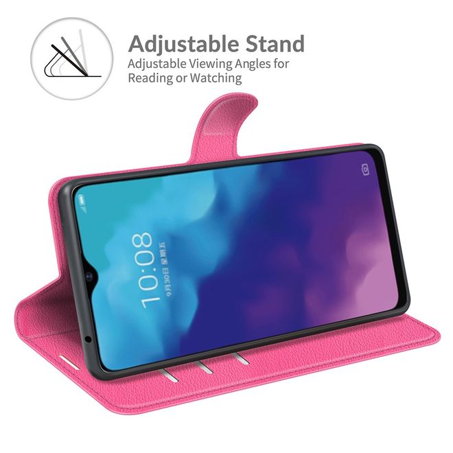 ZTE Blade V30 Vita / Blade V2020 5G Handy Hülle - Litchi Leder Bookcover Series - rosa