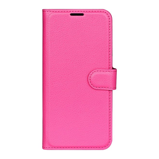 ZTE Blade V30 Handy Hülle - Litchi Leder Bookcover Series - rosa